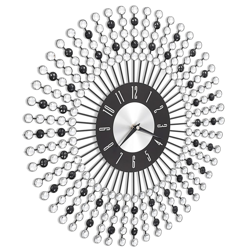 Fekete fém falióra 43 cm