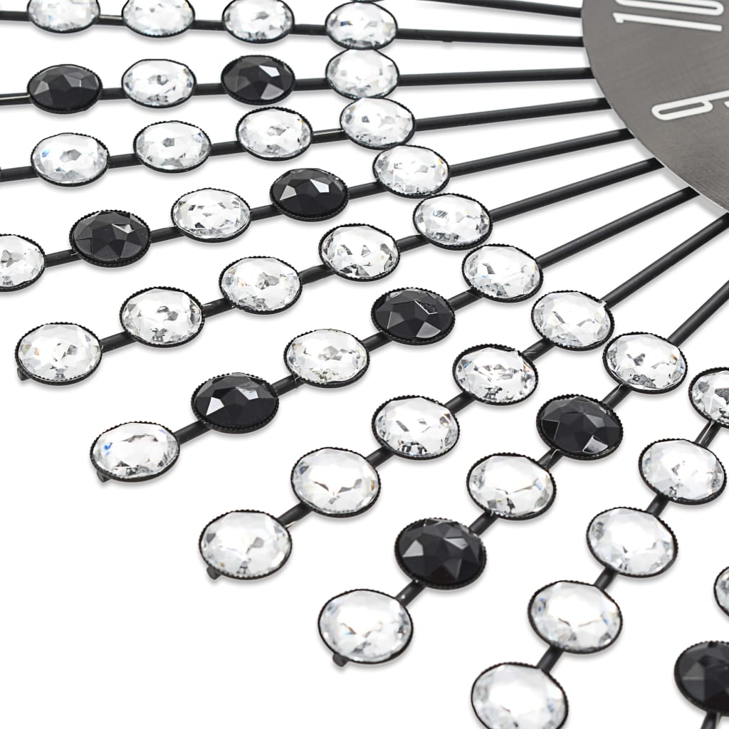 Fekete fém falióra 43 cm