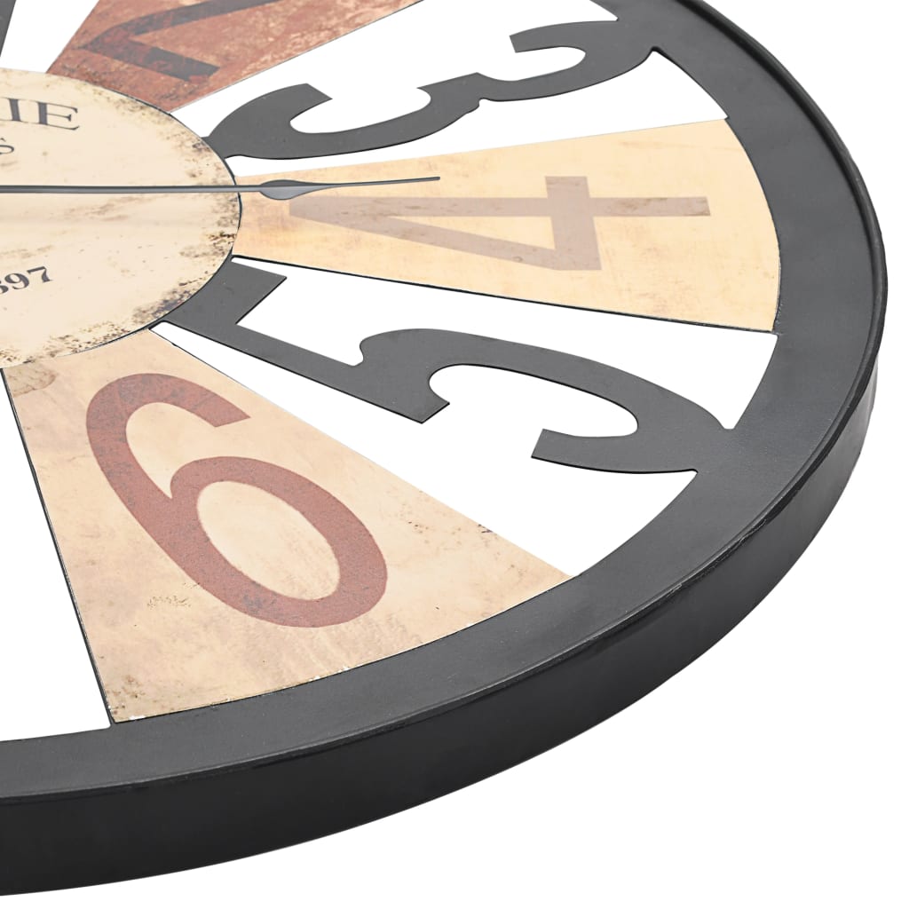 Sokszínű fém falióra 60 cm