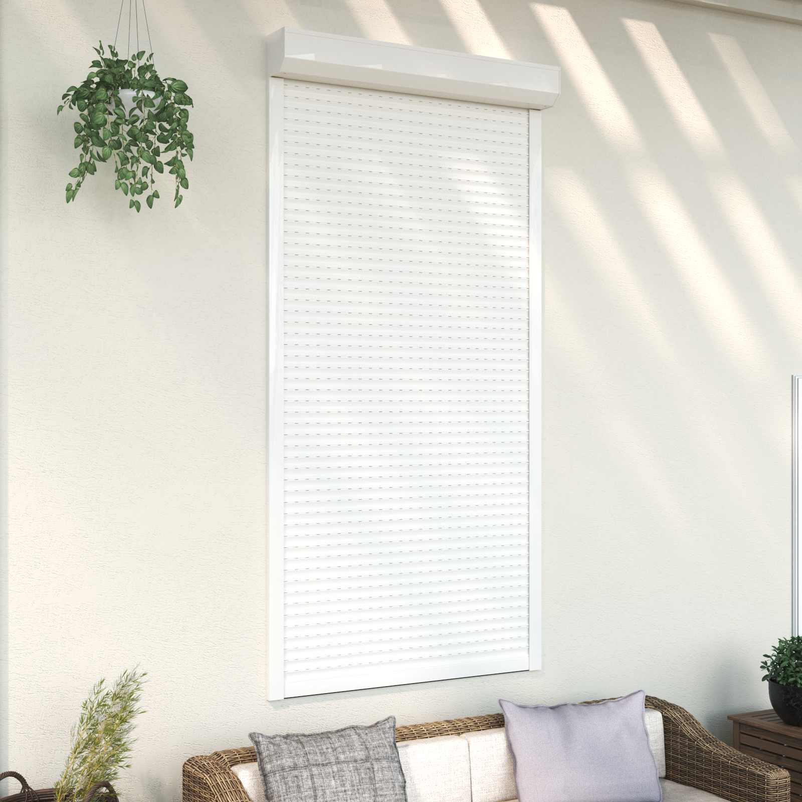 Roló fehér 110 x 220 cm alumínium és poliuretán