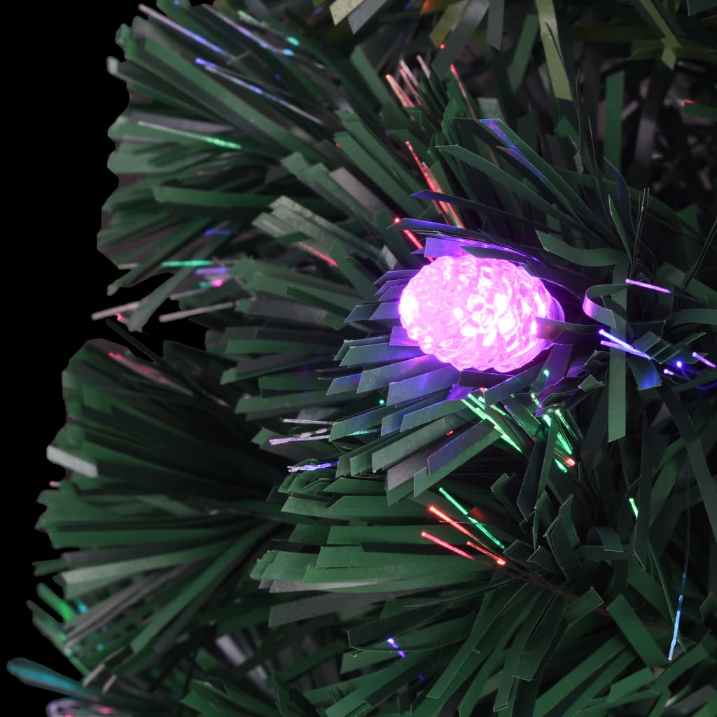 Száloptikás megvilágított karácsonyfa állvánnyal és led-es 210 cm
