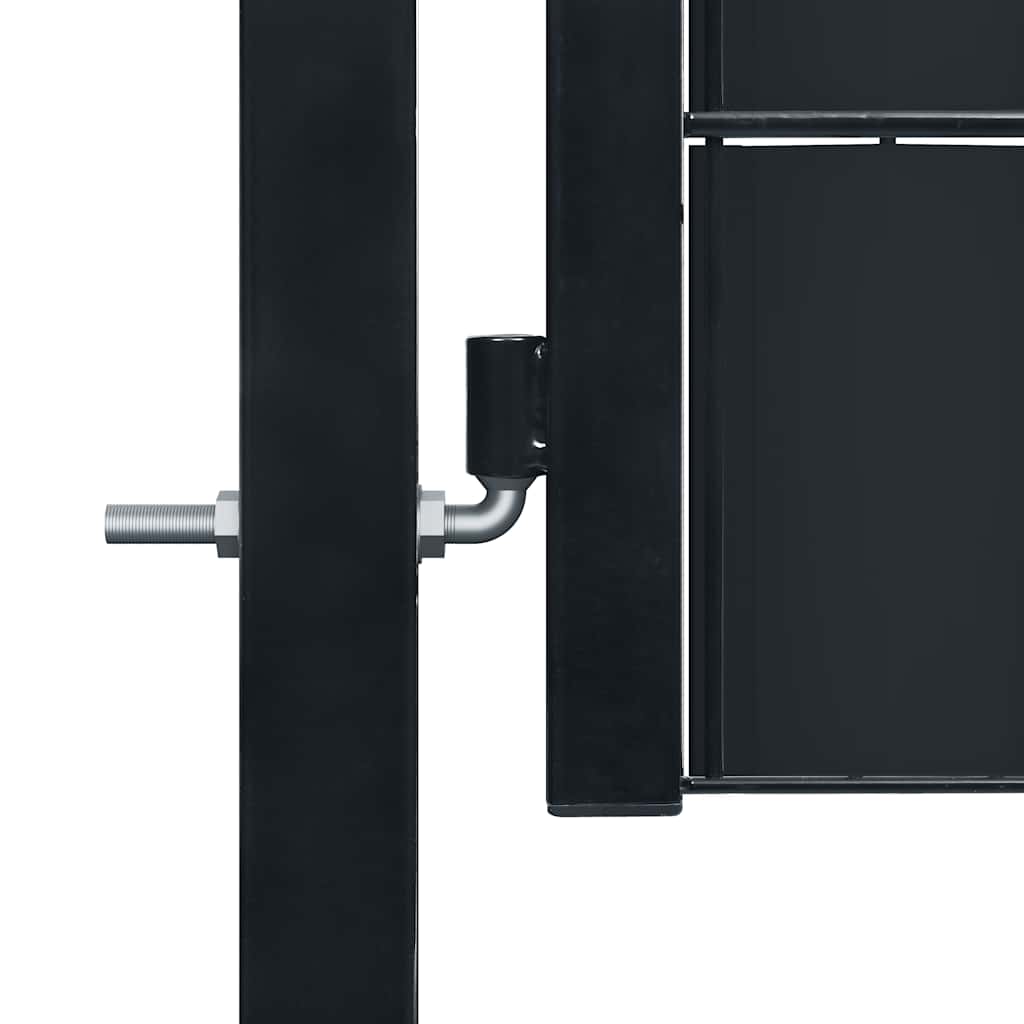 Antracit pvc és acél kerítéskapu 100 x 81 cm
