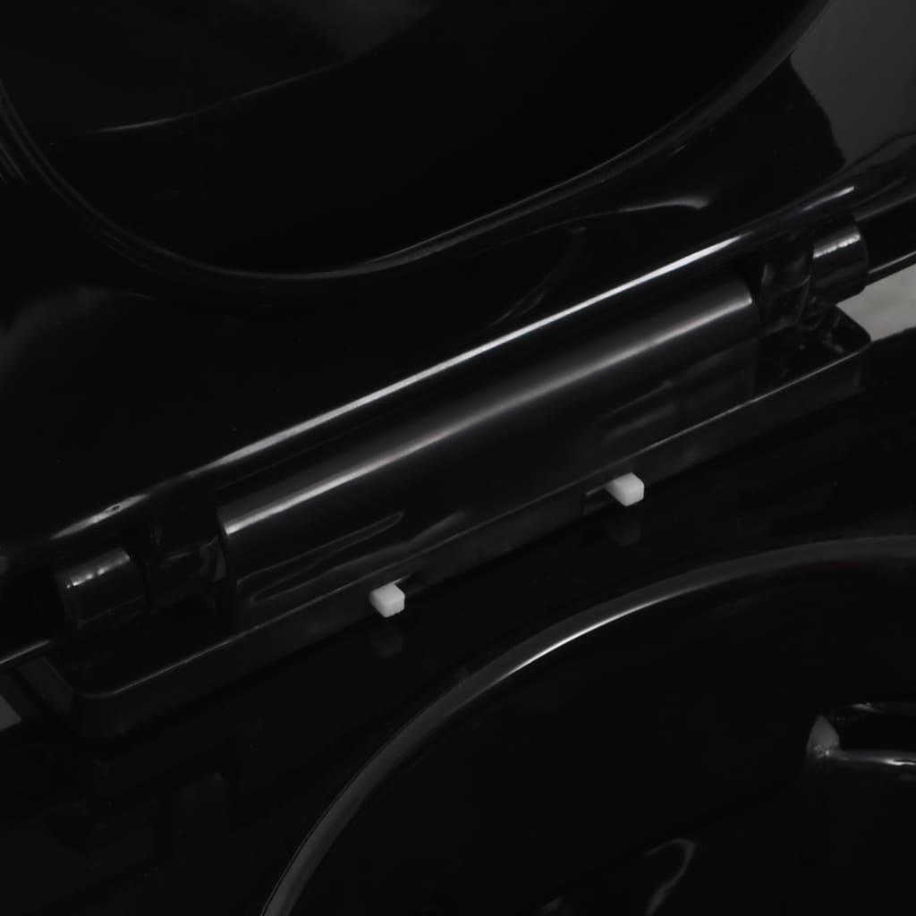 Fekete kerámia perem nélküli fali wc