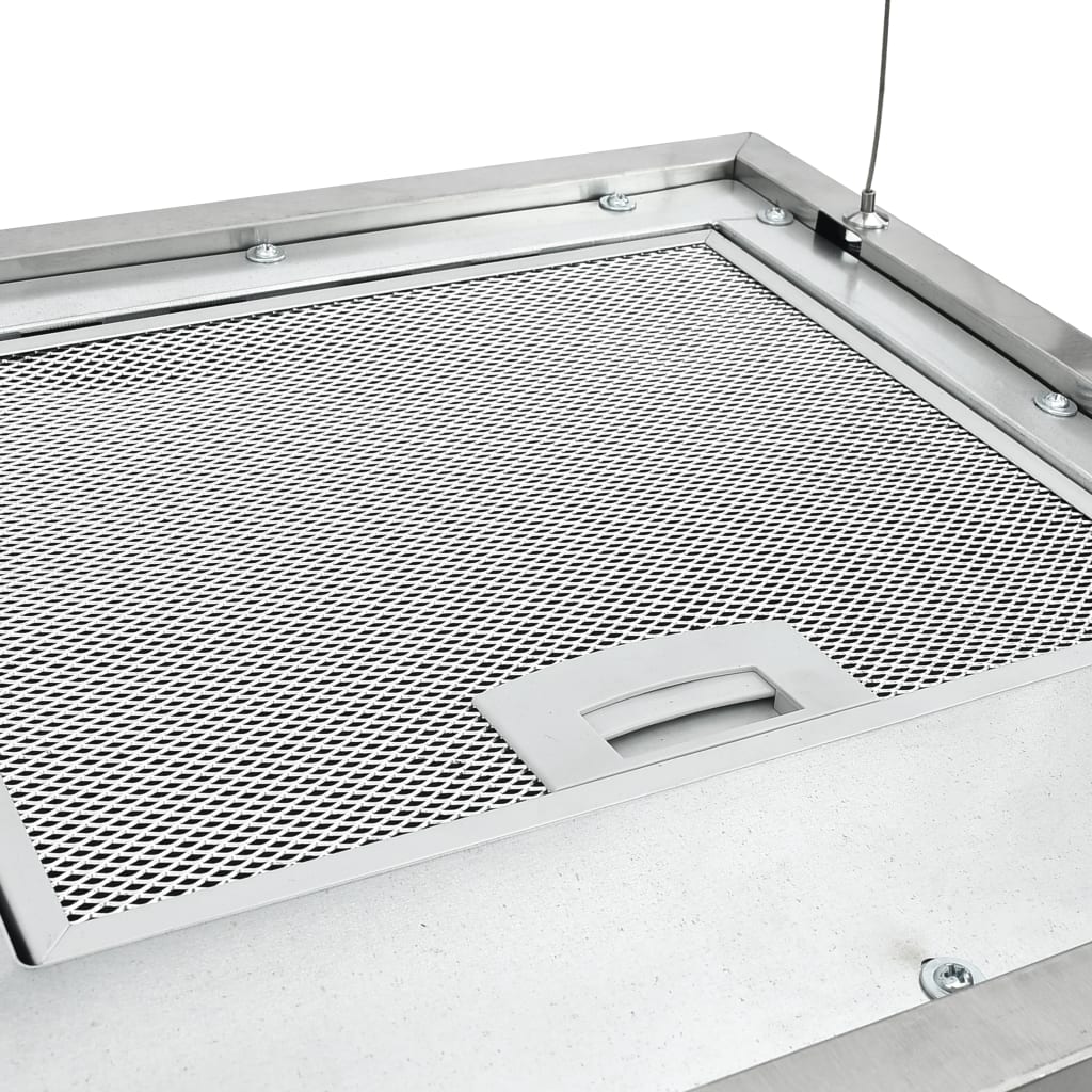 Rozsdamentes acél lcd érintőképernyős sziget páraelszívó 37 cm