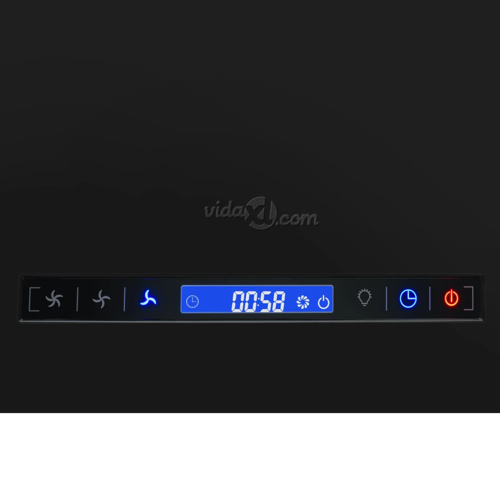 Porszórt acél lcd érintőképernyős sziget páraelszívó 55 cm