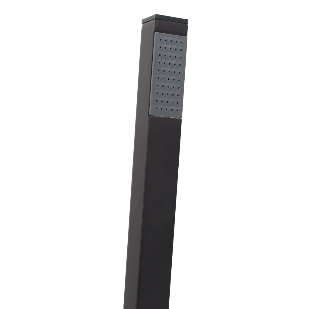 Fekete szabadon álló rozsdamentes acél kádtöltő csaptelep 90 cm Fekete szabadon álló rozsdamentes acél kádtöltő csaptelep 90 cm