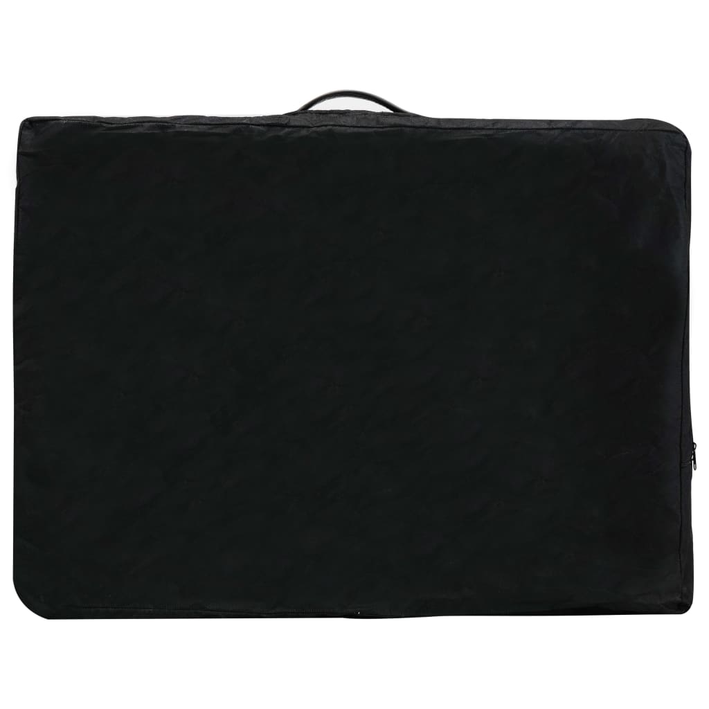 3 zónás antracitszürke masszázsasztal fa vázzal 186 x 68 cm