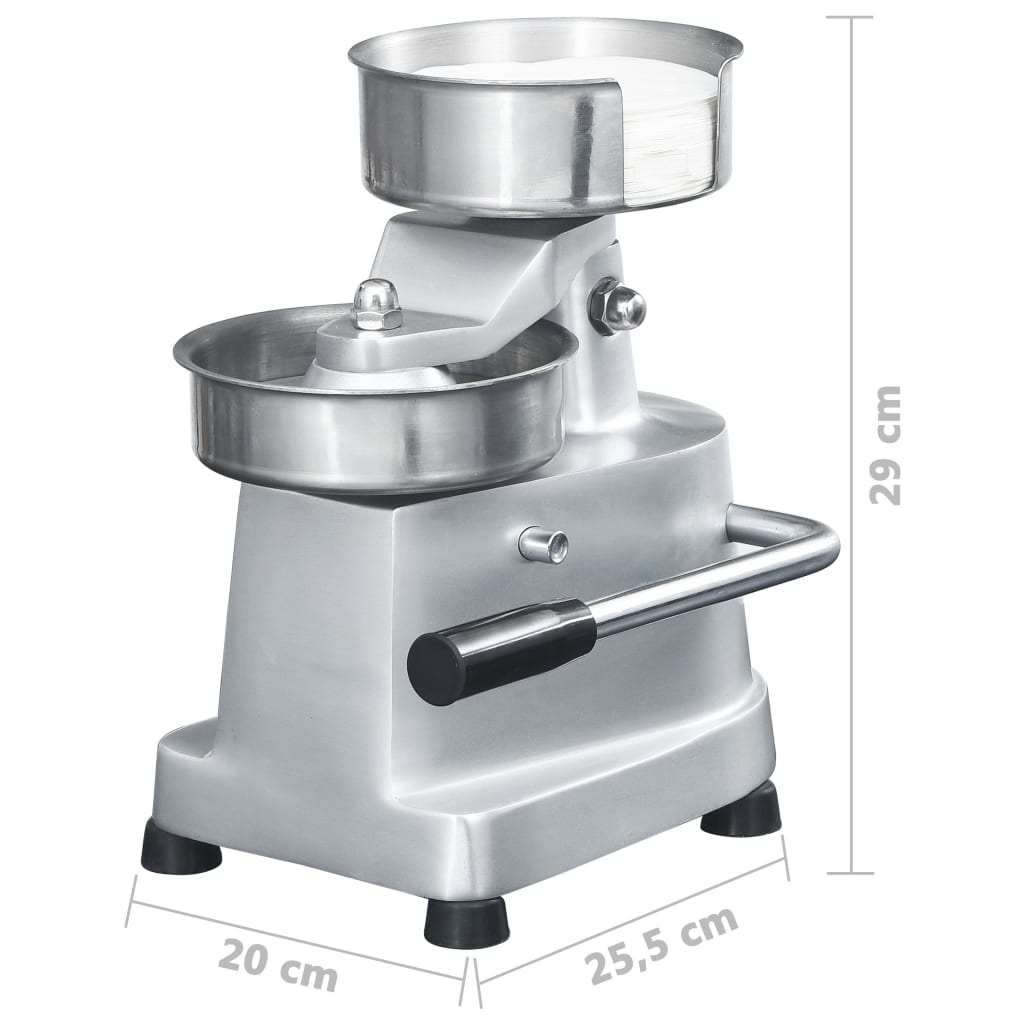 Alumínium hamburgerprés 500 db pogácsaelválasztó lappal 10 cm