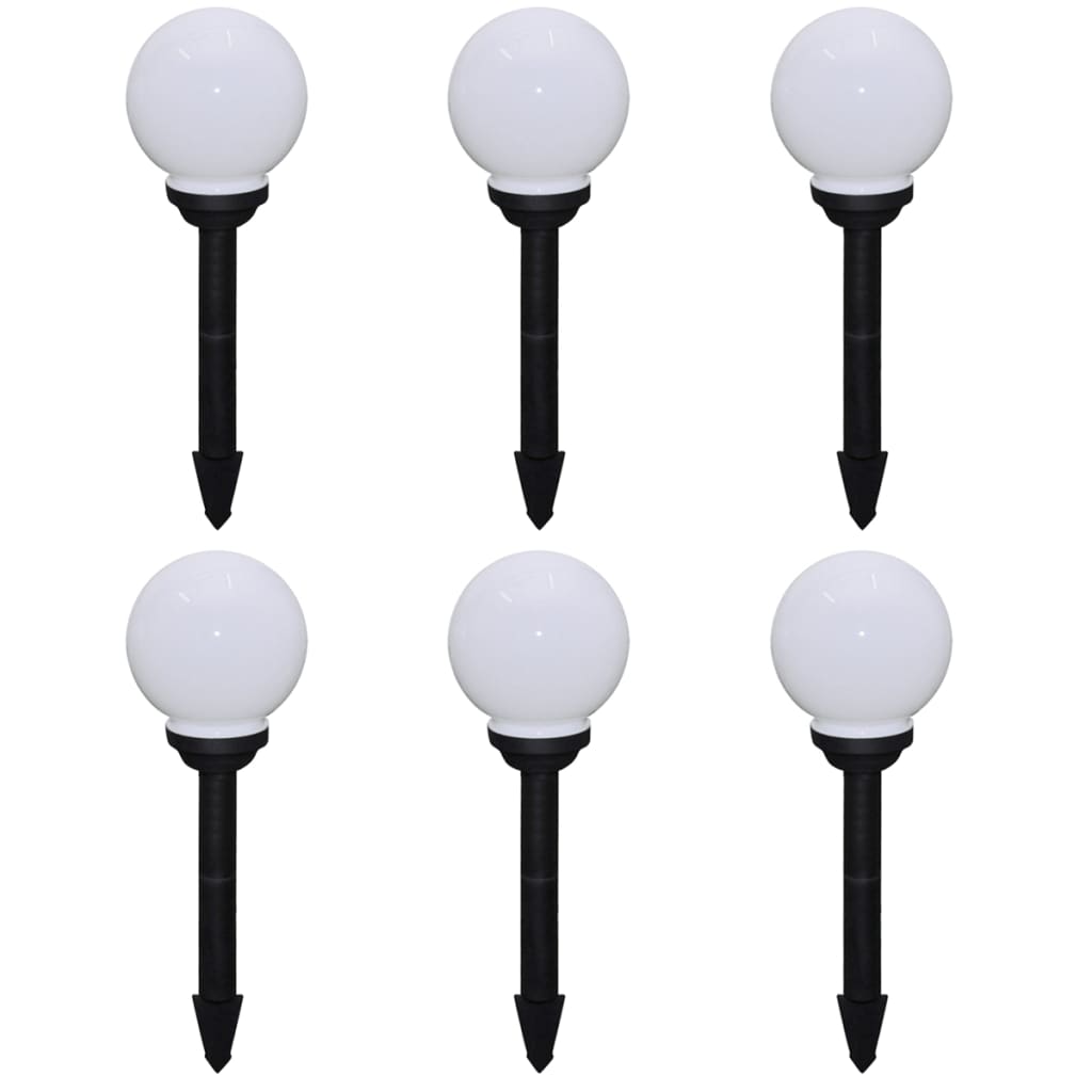 6 db kültéri gyalogjáró led-lámpa cölöppel 20 cm