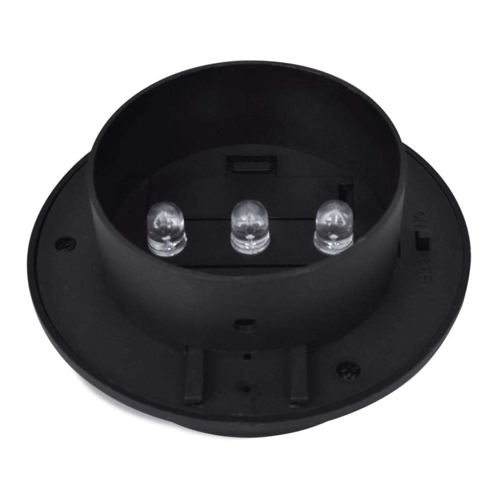 12 darab fekete kültéri napelemes led kerítéslámpa