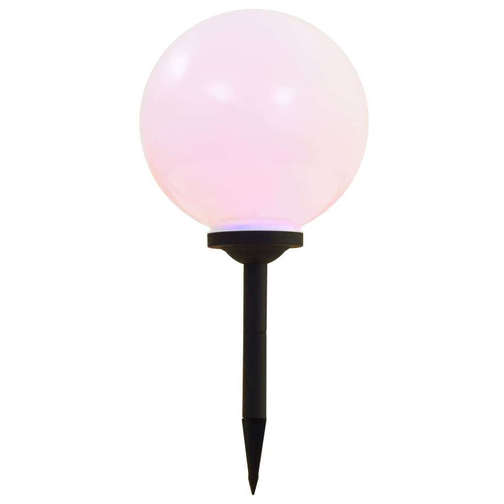 4 db napelemes kültéri led gömblámpa 30 cm rgb