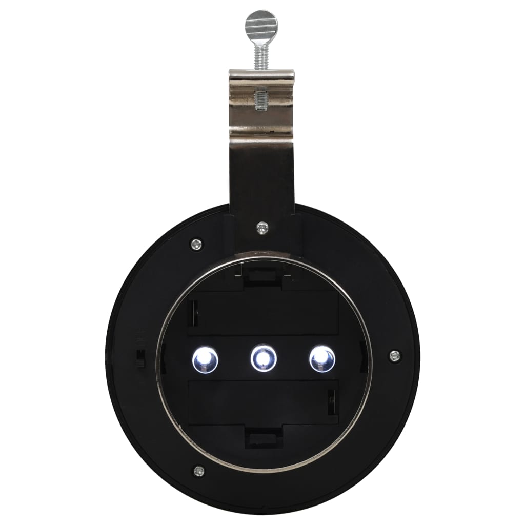 12 db fehér kerek kültéri napelemes led lámpa 12 cm