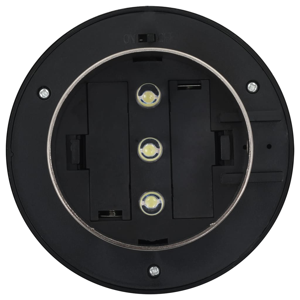 12 db fehér kerek kültéri napelemes led lámpa 12 cm