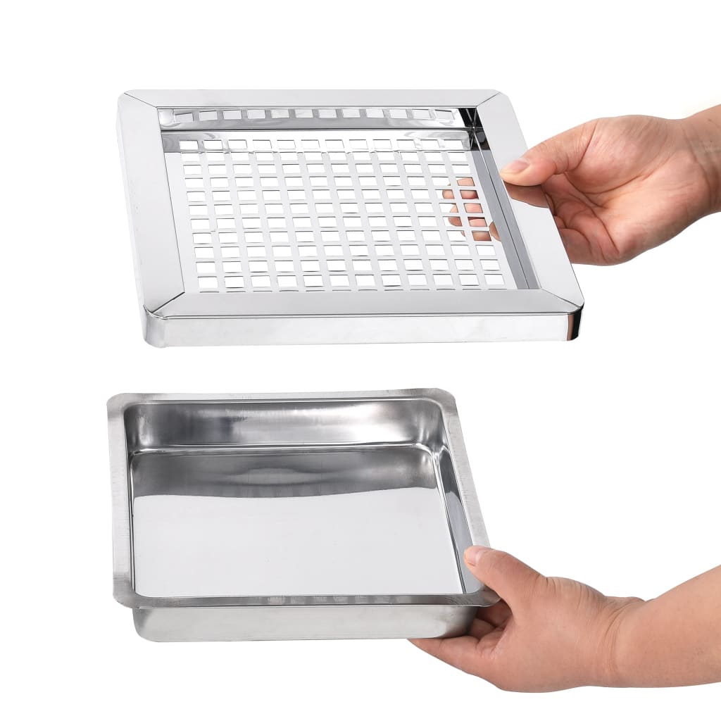 Rozsdamentes acél szemeteskuka hamutartóval 45 liter