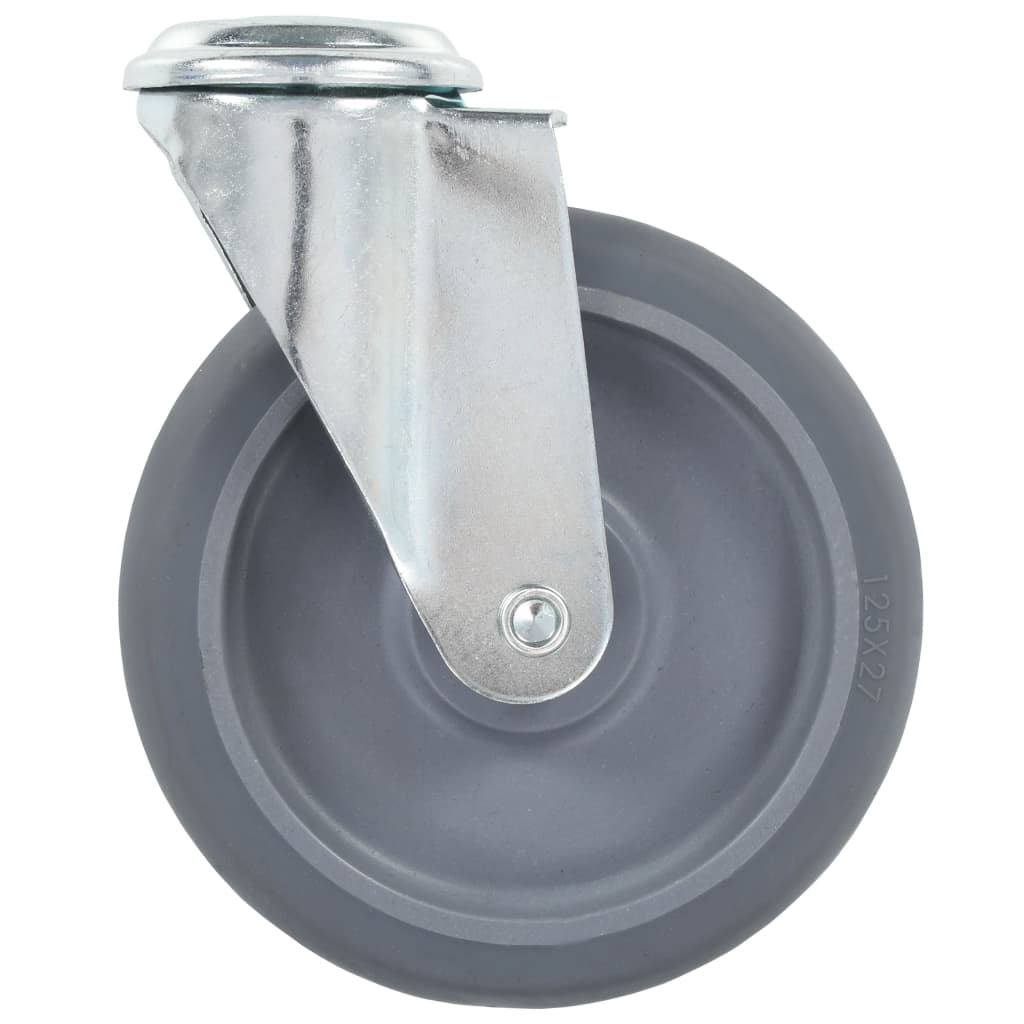 8 db hátfuratos önbeálló görgő 125 mm