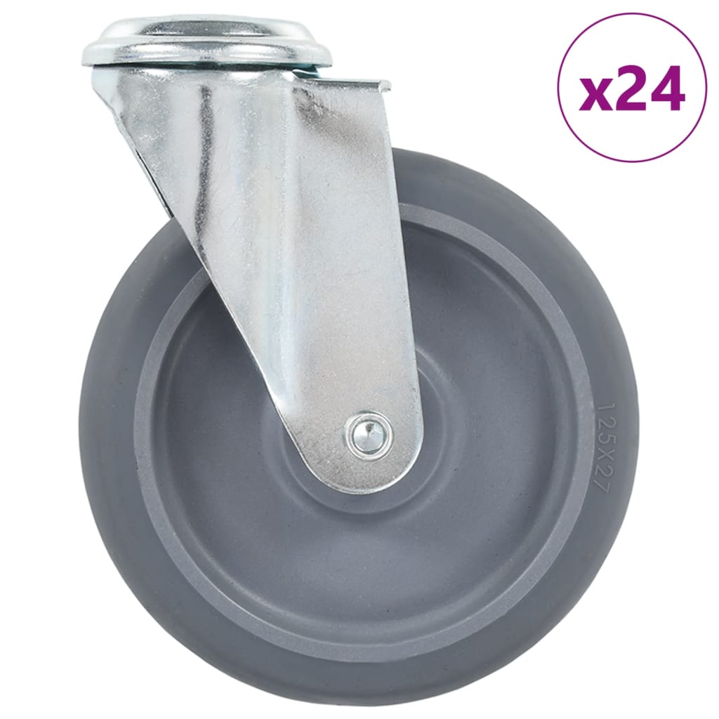 24 db hátfuratos önbeálló görgő 125 mm