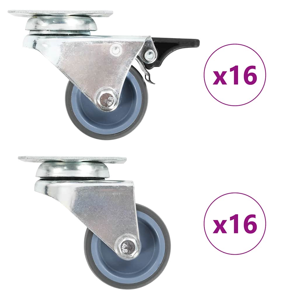 32 db dupla kerekes önbeálló görgő 50 mm
