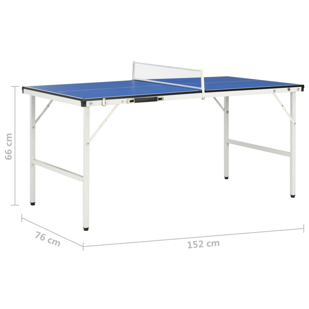 Kék pingpongasztal hálóval 152 x 76 x 66 cm Kék pingpongasztal hálóval 152 x 76 x 66 cm
