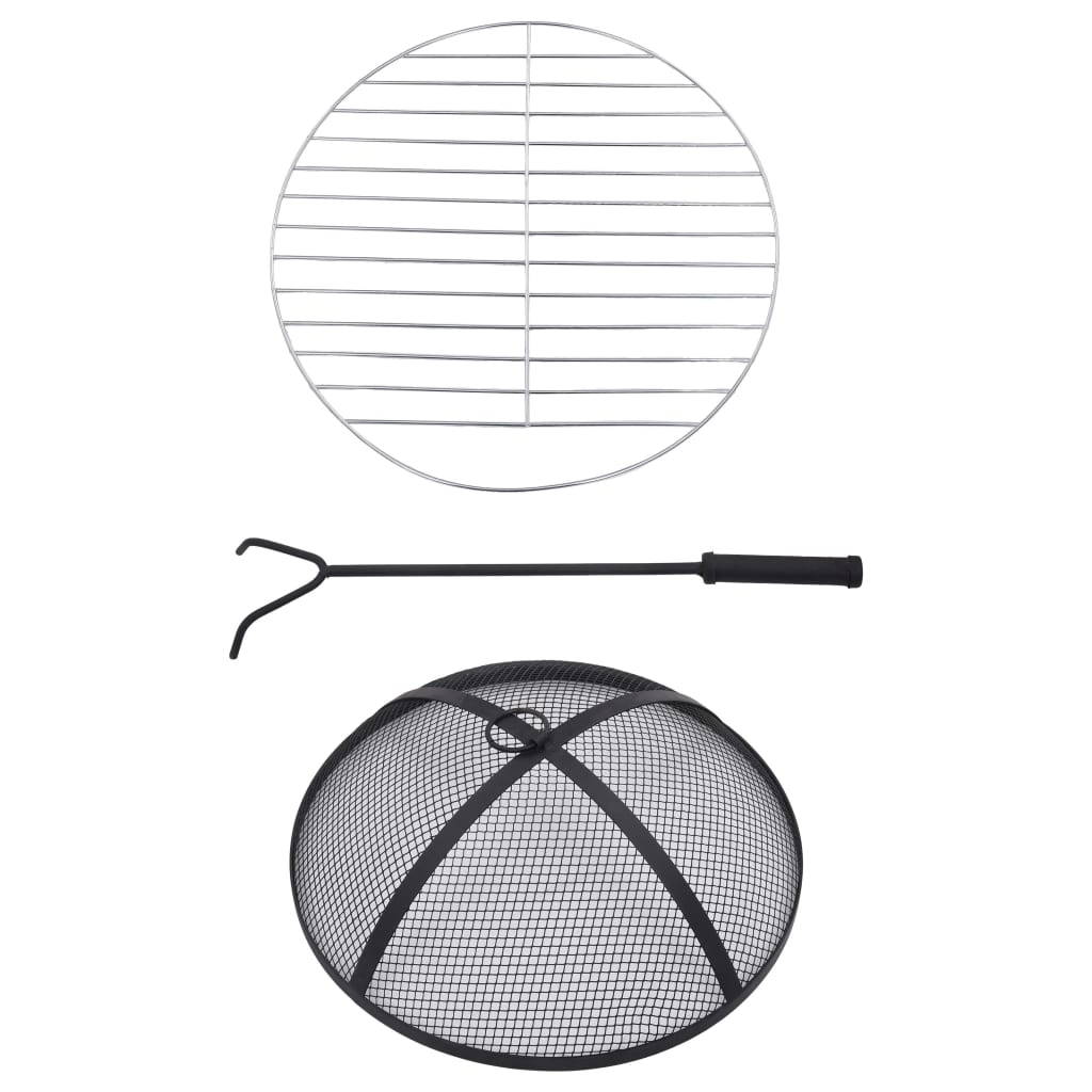 Fekete és fehér kerámia mozaikos tűztálasztal 68 cm