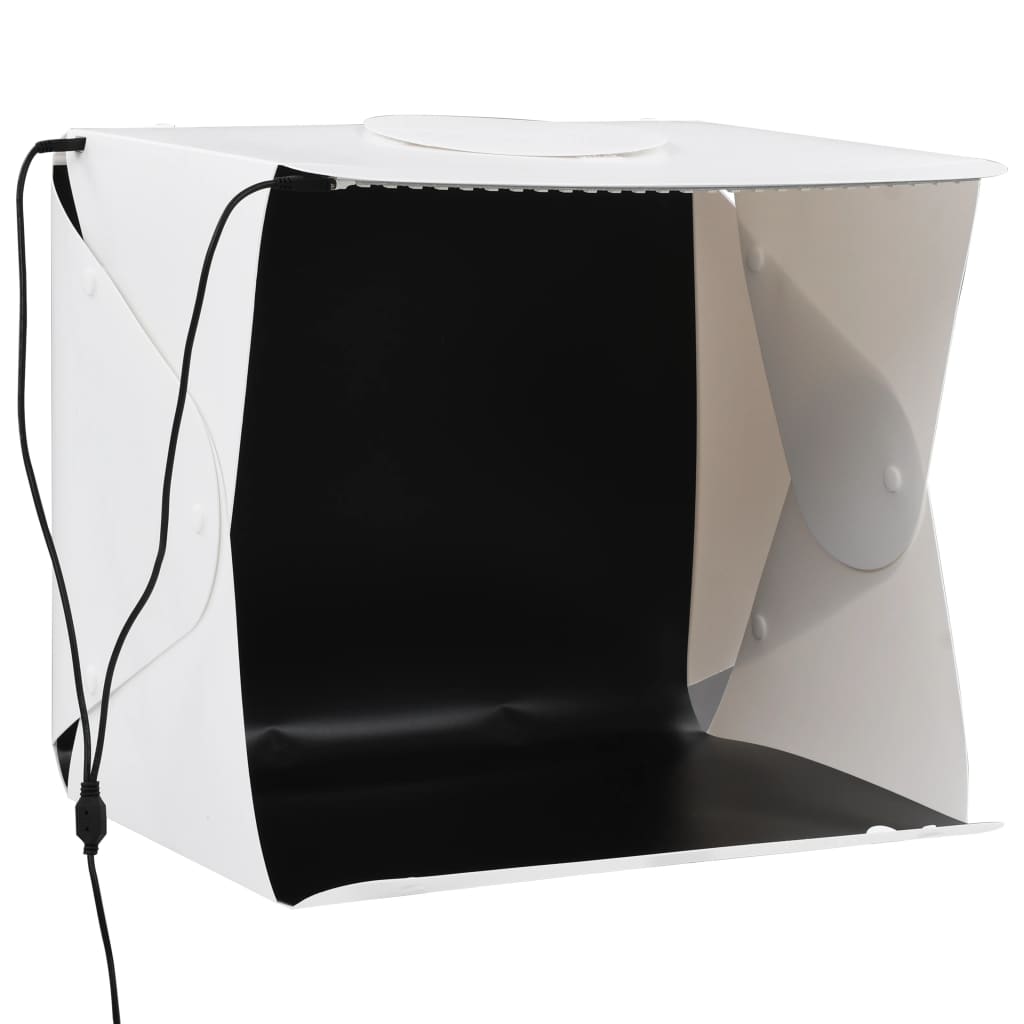 Fehér műanyag összecsukható softbox led-lámpával 40x34x37 cm Fehér műanyag összecsukható softbox led-lámpával 40x34x37 cm