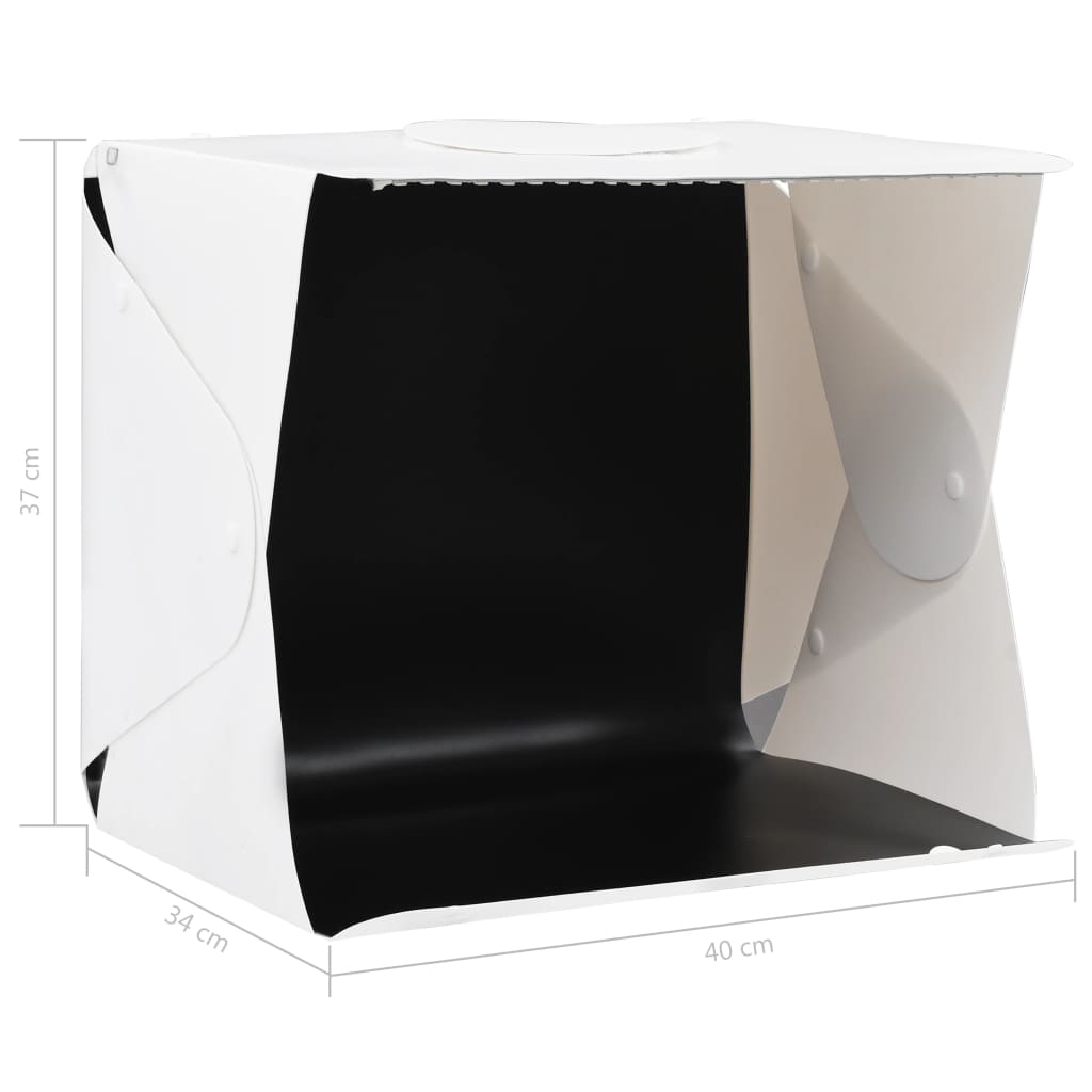 Fehér műanyag összecsukható softbox led-lámpával 40x34x37 cm Fehér műanyag összecsukható softbox led-lámpával 40x34x37 cm