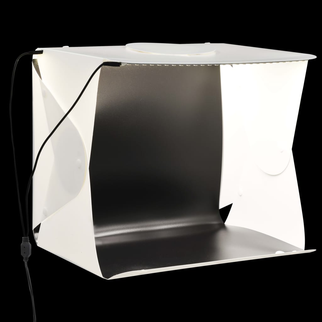 Fehér műanyag összecsukható softbox led-lámpával 40x34x37 cm Fehér műanyag összecsukható softbox led-lámpával 40x34x37 cm