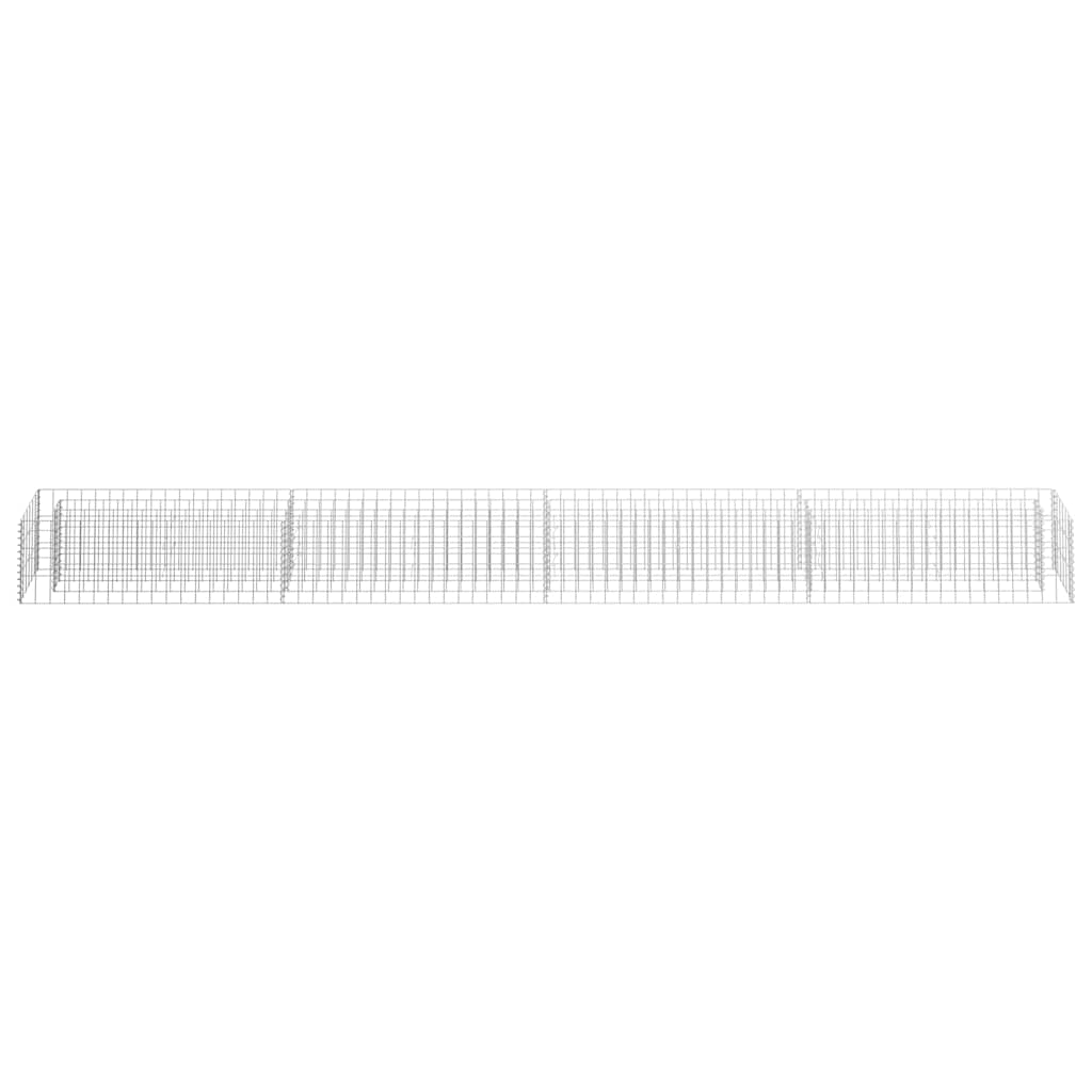 Horganyzott acél gabion magaságyás 360 x 30 x 30 cm