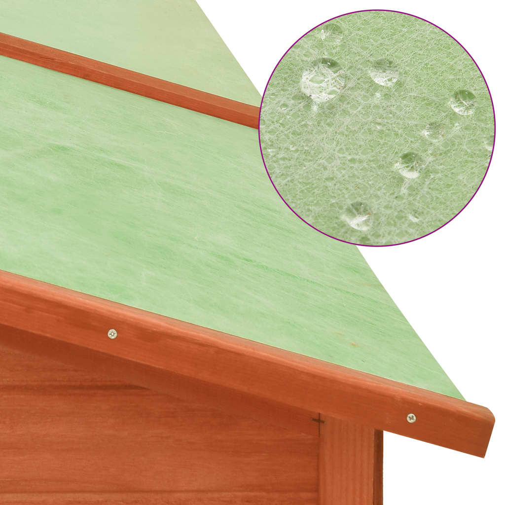 Barna tömör fenyő kültéri nyúlketrec kifutóval