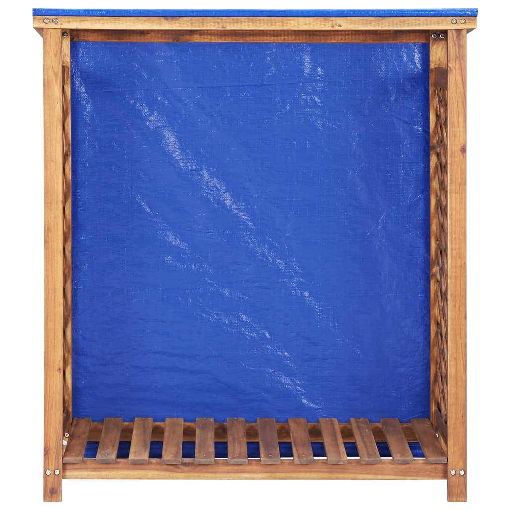 Tömör akácfa tűzifatároló 105 x 38 x 115 cm