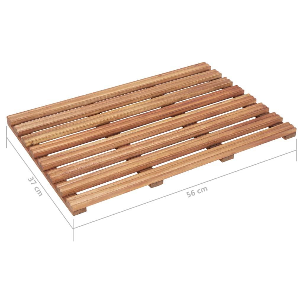 2 db tömör akácfa fürdőszőnyeg 56 x 37 cm 2 db tömör akácfa fürdőszőnyeg 56 x 37 cm