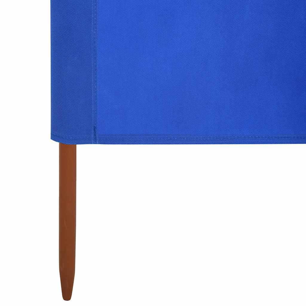 Azúrkék szövet 3-paneles szélfogó 400 x 120 cm