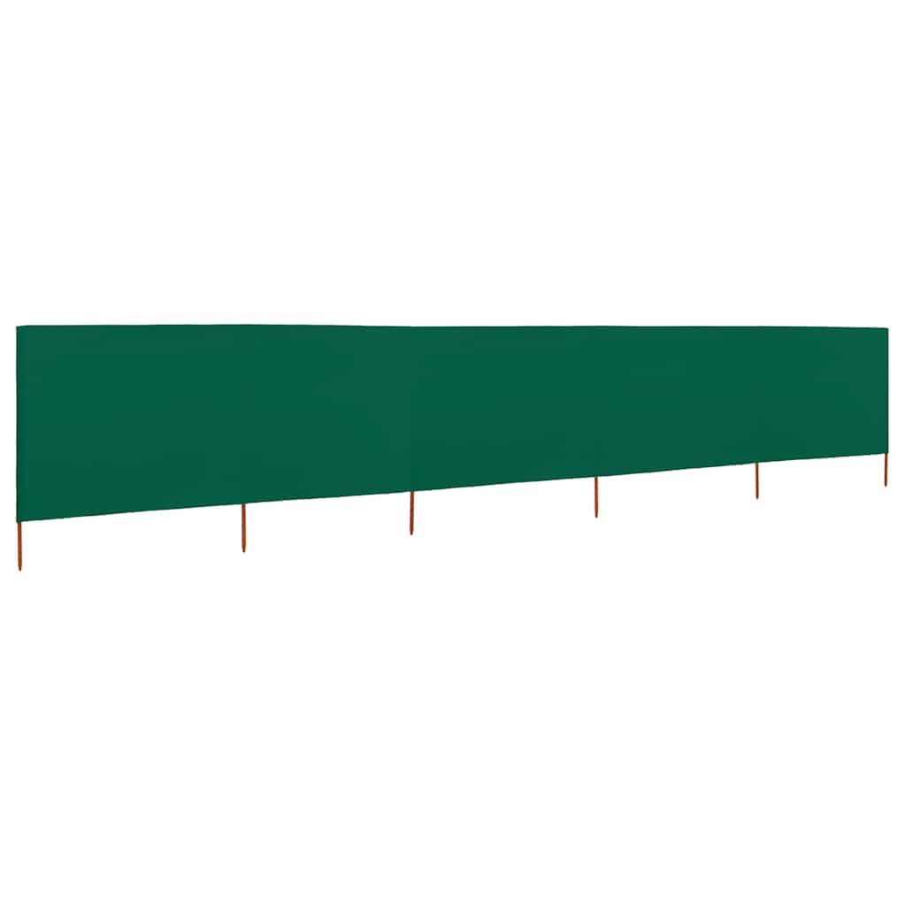 Zöld szövet 5-paneles szélfogó 600 x 80 cm