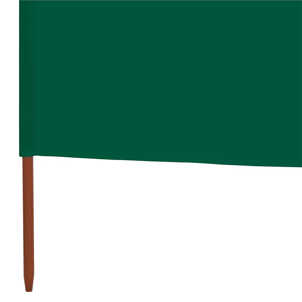 Zöld szövet 5-paneles szélfogó 600 x 80 cm
