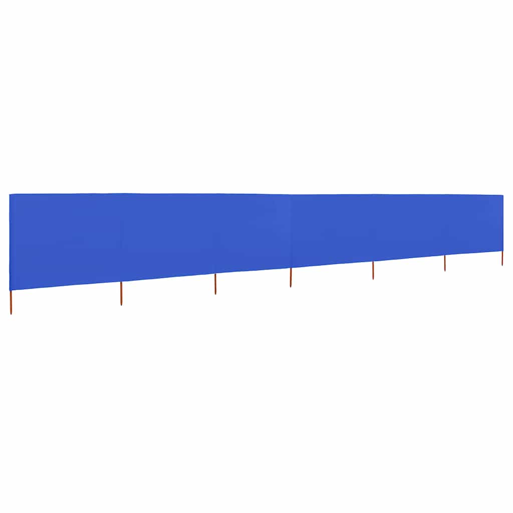Azúrkék 6-paneles szövet szélfogó 800 x 120 cm