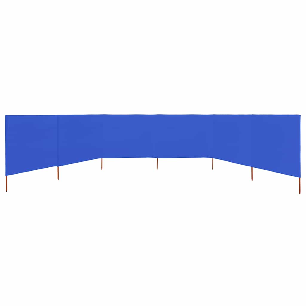 Azúrkék 6-paneles szövet szélfogó 800 x 120 cm