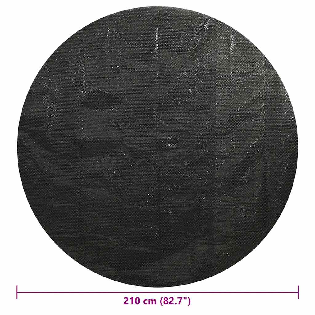 Fekete polietilén medencetakaró 210 cm