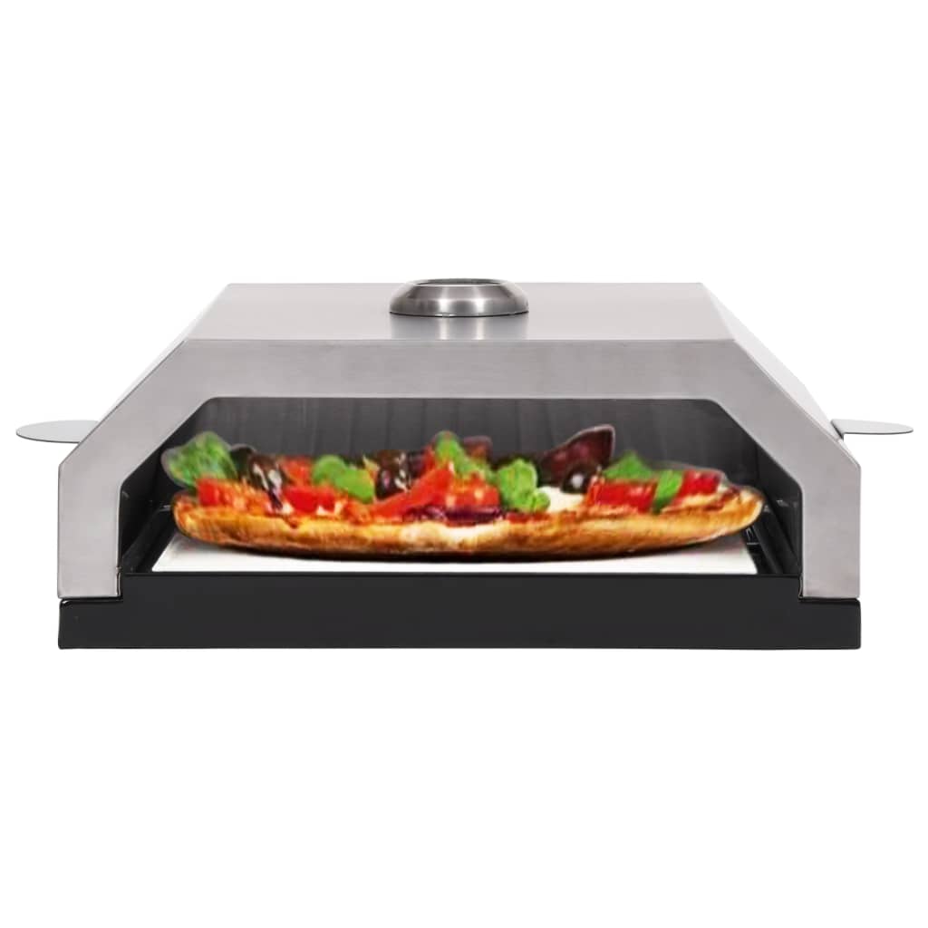 Pizzasütő kerámialappal gázüzemű/faszenes grillezőhöz