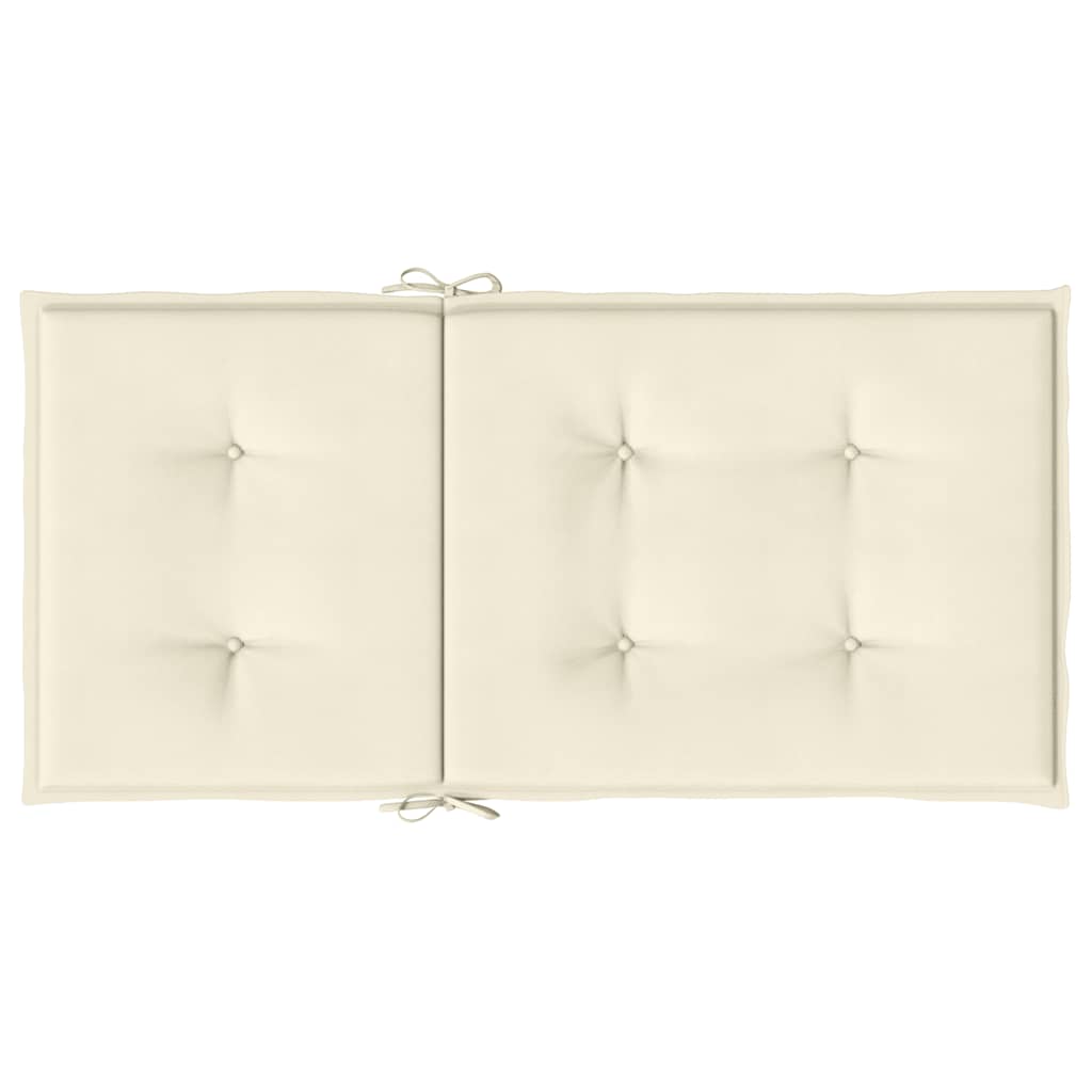 4 db krémszínű oxford szövet háttámlás székpárna 100x50x2 cm