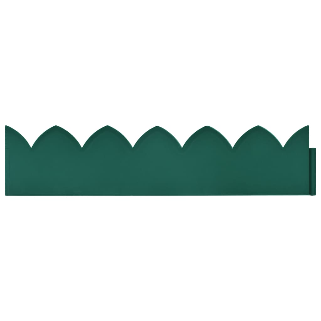 10 db zöld polipropilén gyepszegély 65 x 15 cm