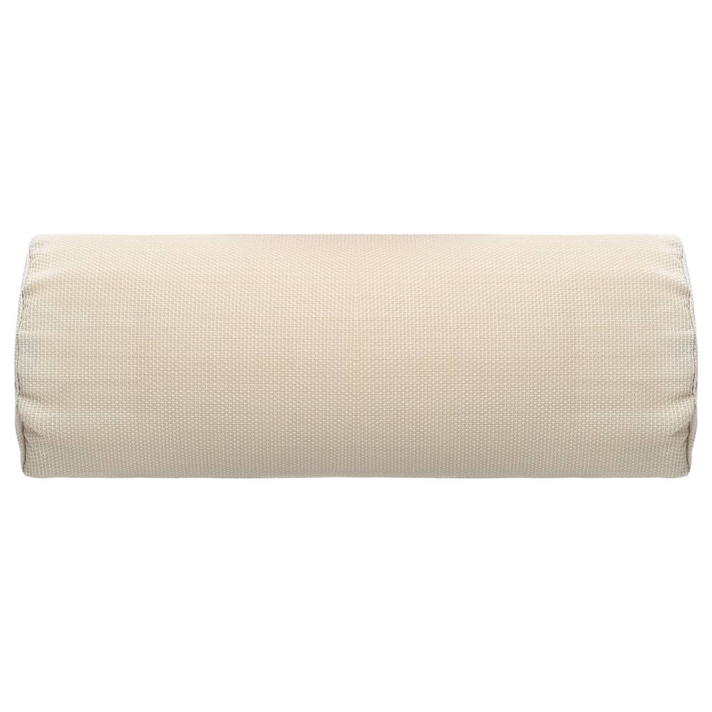 Krémszínű textilén napozóágy-fejtámla 40 x 7,5 x 15 cm