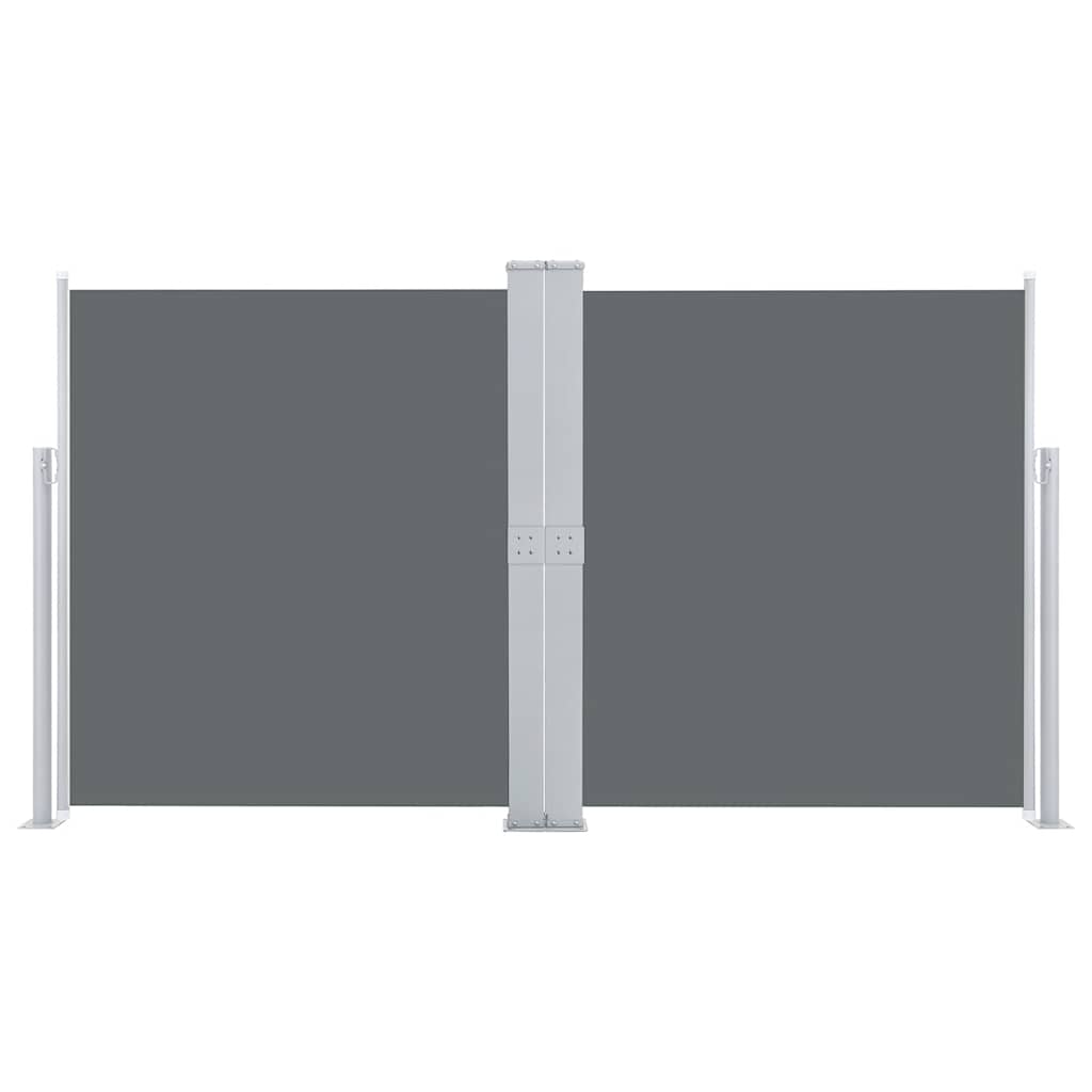 Antracitszürke behúzható oldalsó napellenző 140 x 600 cm