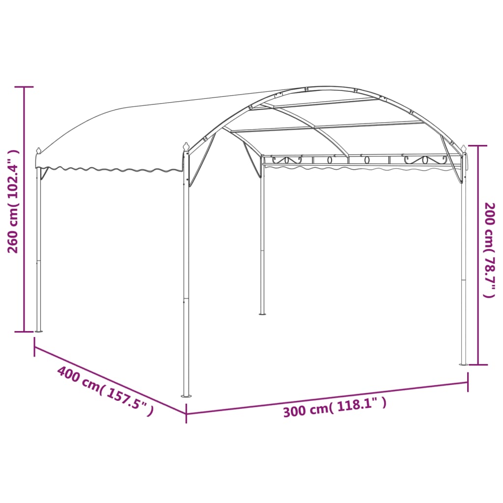 Antracitszürke napellenző 3 x 4 m