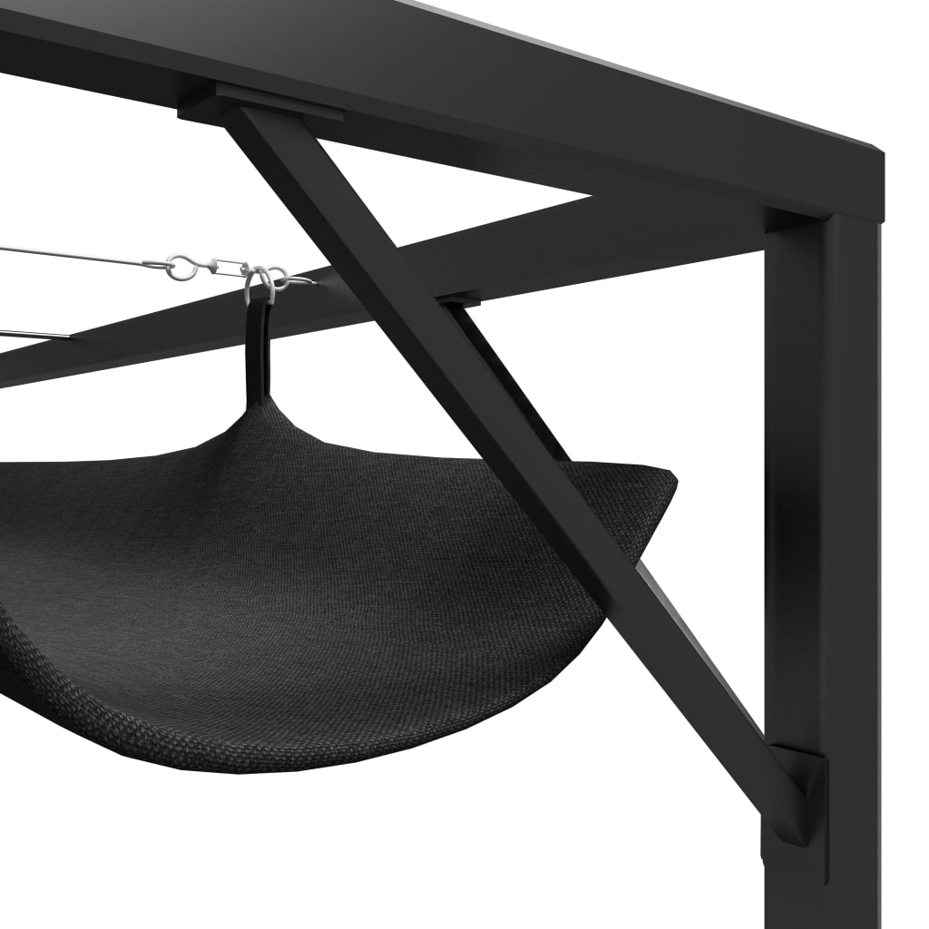 Antracitszürke kerti pavilon behúzható ponyvatetővel 3 x 3 m