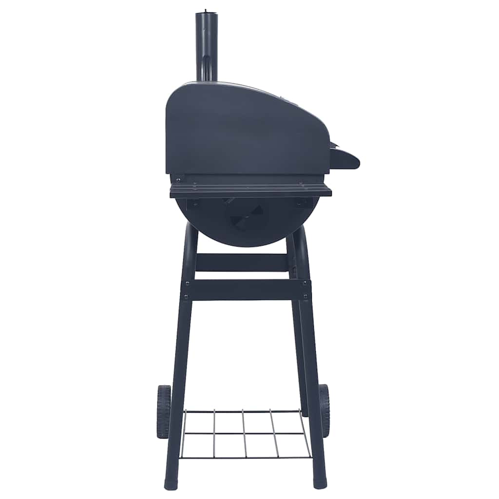 Fekete faszén tüzelésű grillsütő alsó polccal