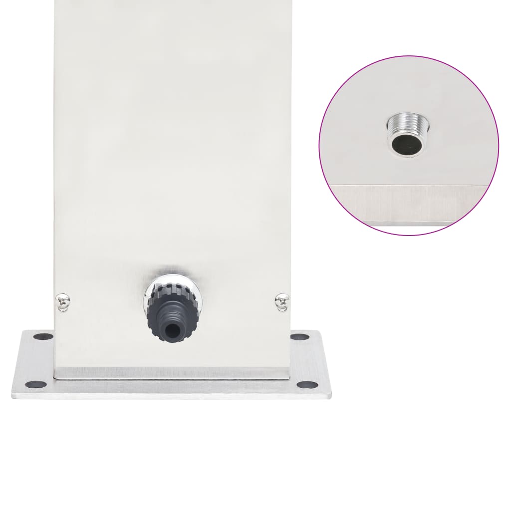 Rozsdamentes acél kerti zuhanycsaptelep 110 cm