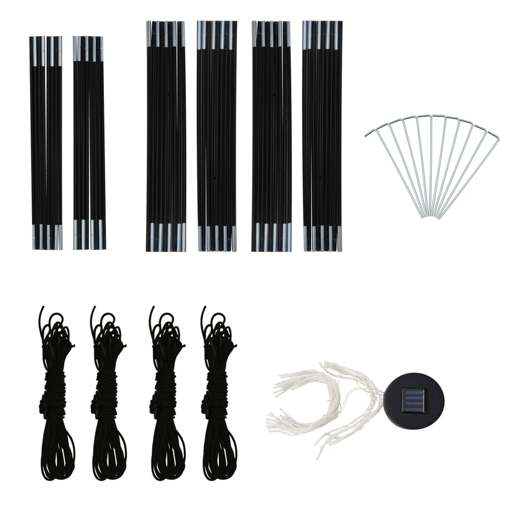 Sárga rendezvénysátor led-del és 4 oldalfallal 3,6x3,6x2,3 m