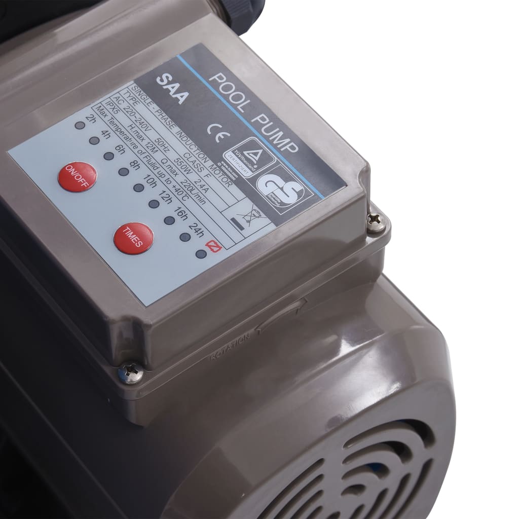 Homokszűrős vízforgató időzítővel 530 w 10980 l/óra Homokszűrős vízforgató időzítővel 530 w 10980 l/óra