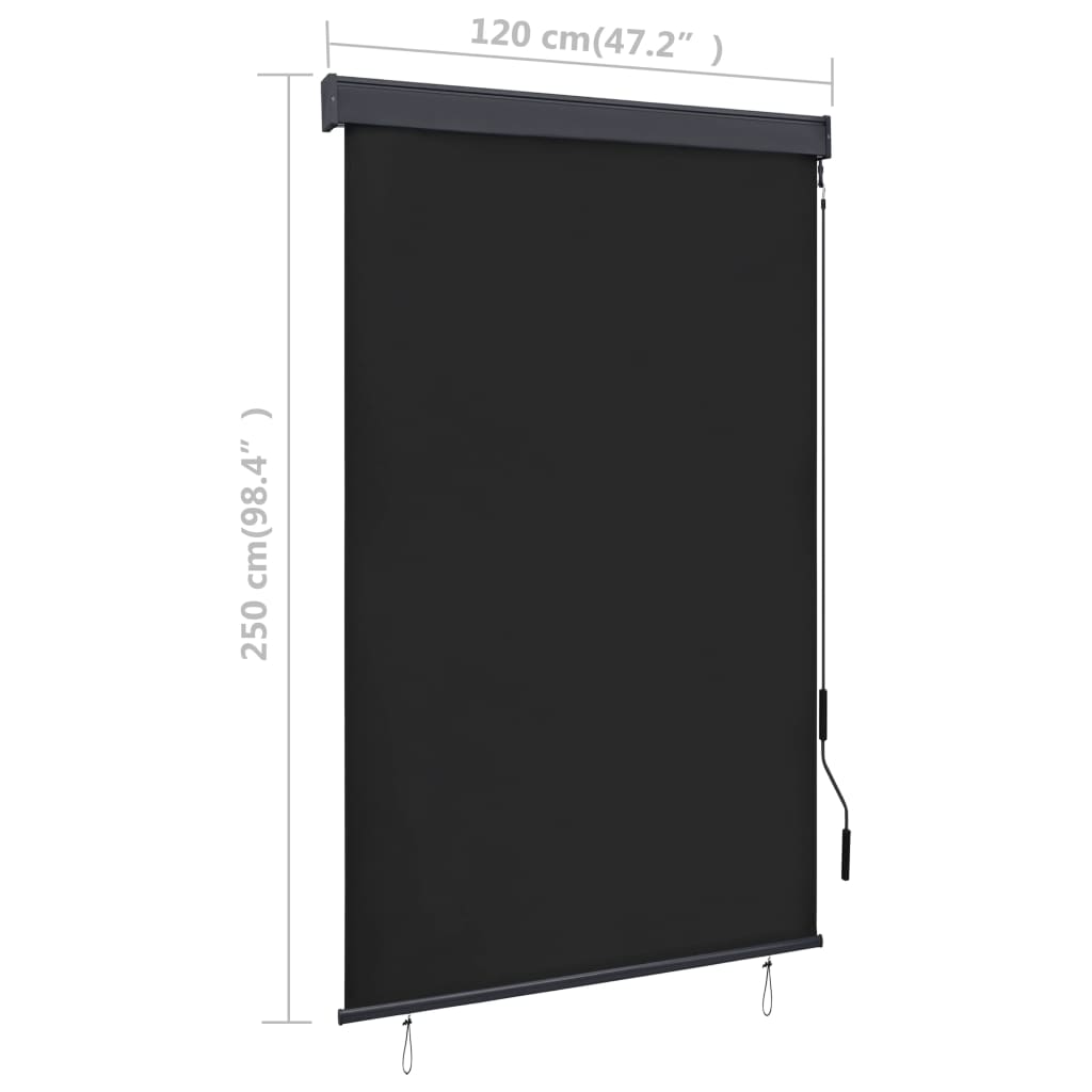 Antracitszürke kültéri roló 120 x 250 cm Antracitszürke kültéri roló 120 x 250 cm