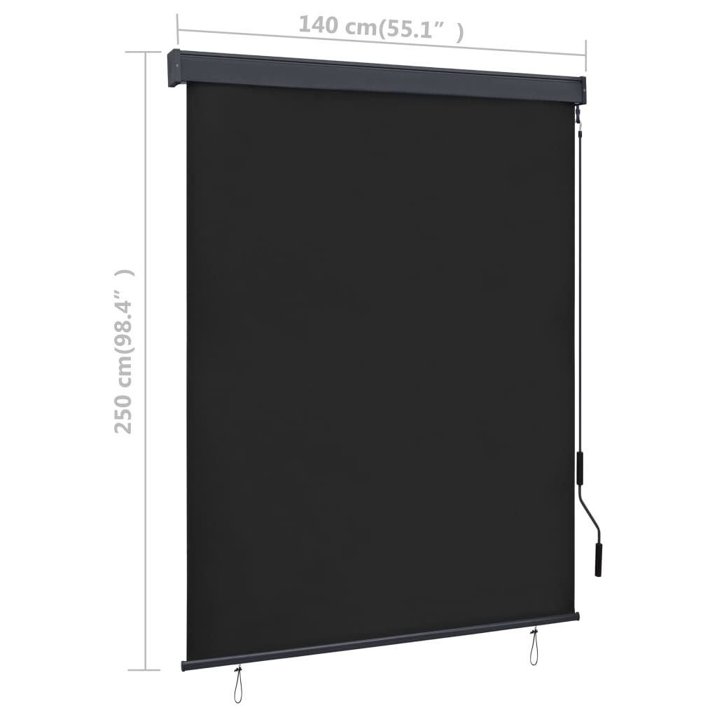 Antracitszürke kültéri roló 140 x 250 cm Antracitszürke kültéri roló 140 x 250 cm