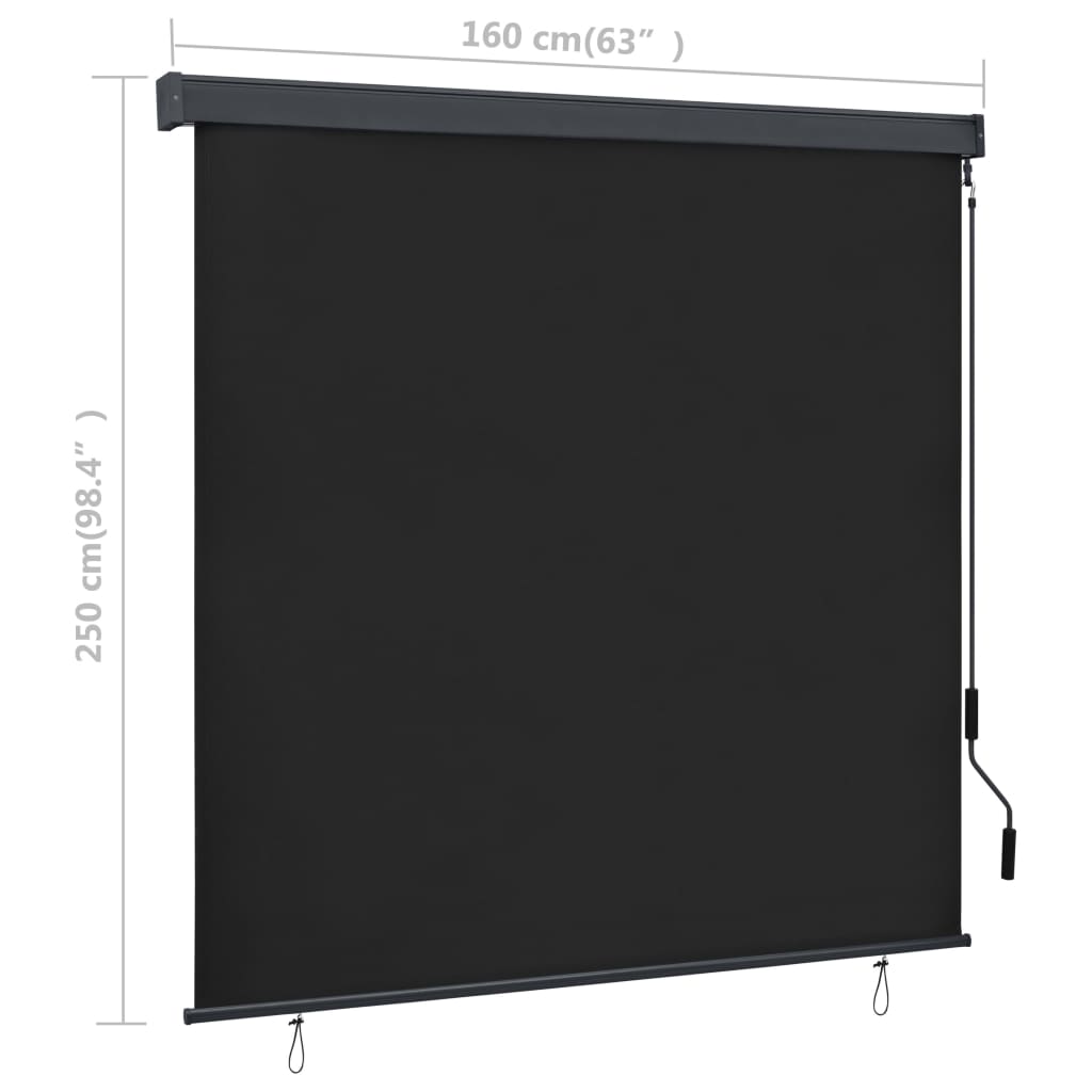 Antracitszürke kültéri roló 160 x 250 cm Antracitszürke kültéri roló 160 x 250 cm